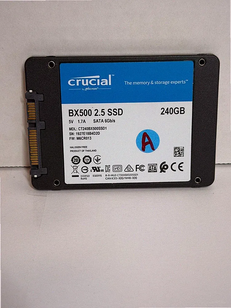 Crucial CT240BX500SSD1 2.5 inch 240GB SATA III Solid State Drive