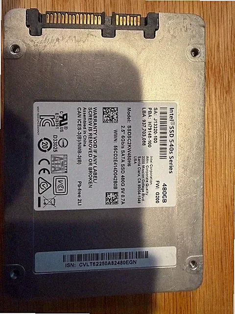 intel SSD 540s 480GB (SSDSC2KW480H6)