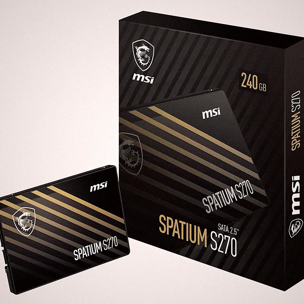 MSI SPATIUM S270 SATA III 2.5" 240GB Internal Solid State Drive (SSD) 3D NAND