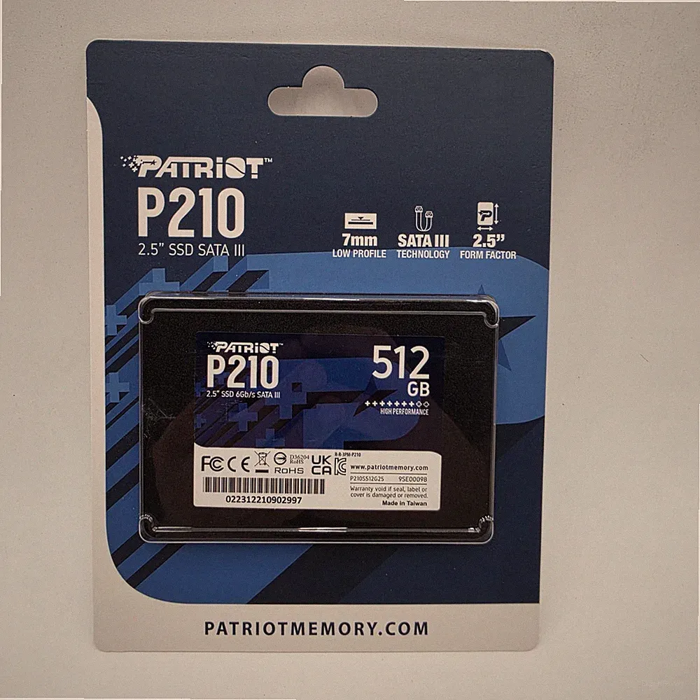 Patriot P210 512GB SSD 2.5" SATA III 6GB/s Internal Solid State Drive For PC/MAC
