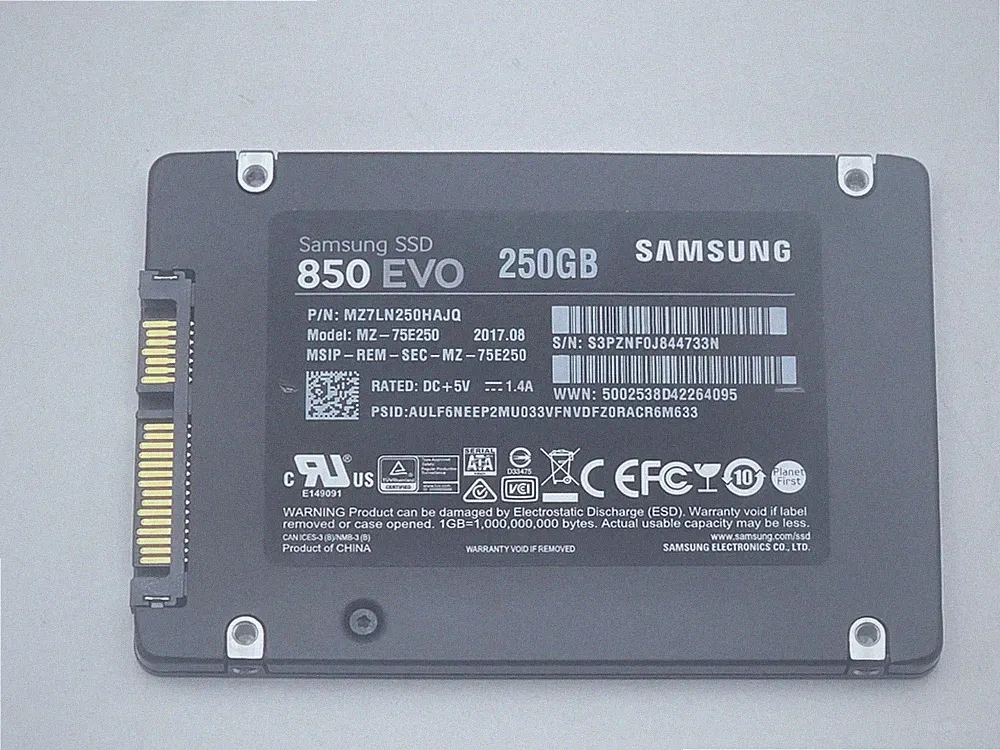 SAMSUNG 850 EVO 250GB 2.5" 6Gb/s SATA SSD Tested